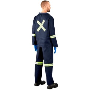 Technician 100% Cotton Conti Suit – Reflective Arms, Legs & Back – Yellow Tape
