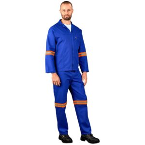 Technician 100% Cotton Conti Suit – Reflective Arms, Legs & Back – Orange Tape