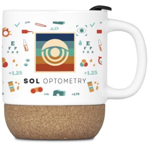 Serendipio Sienna Cork & Ceramic Sublimation Coffee Mug – 340ml