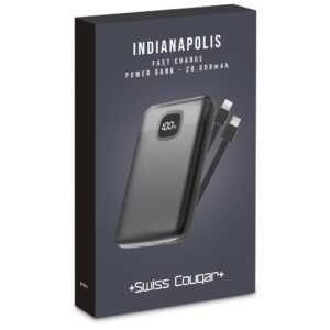 Swiss Cougar Indianapolis Fast Charge 22.5W Power Bank -20,000mAh